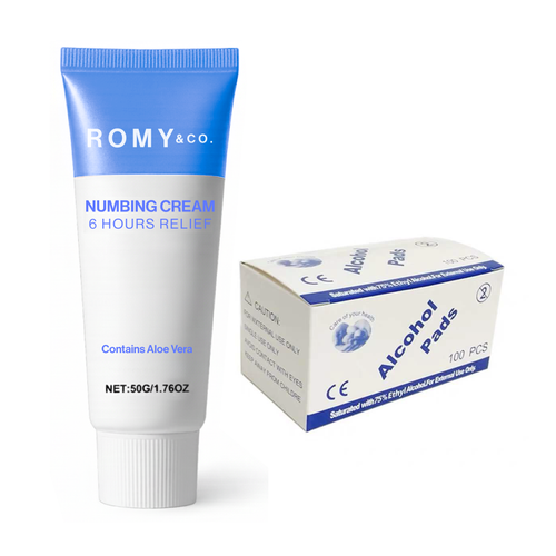 Micro Infusion Prep Kit: Numbing Cream + Antiseptic Wipes