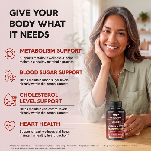 Berberine, Ceylon Cinnamon, Turmeric, ACV & Bitter Melon Complex All-in-1 Complex Capsules