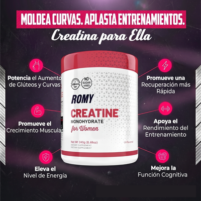 Monohidrato de creatina para mujeres con colágeno y BCAA